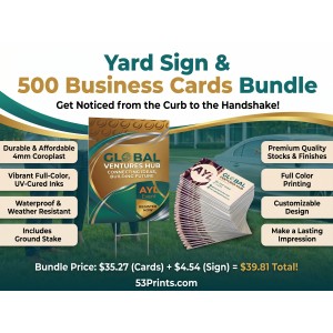 500 Cards and a Yard Sign