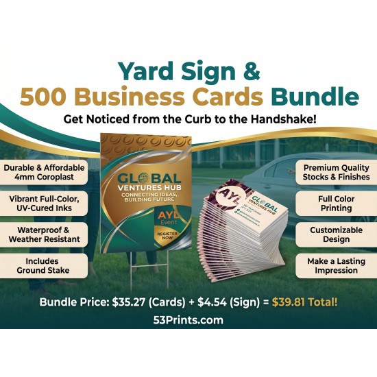 500 Cards and a Yard Sign 500 Cards and a Yard Sign