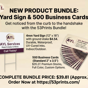 500 Cards and a Yard Sign