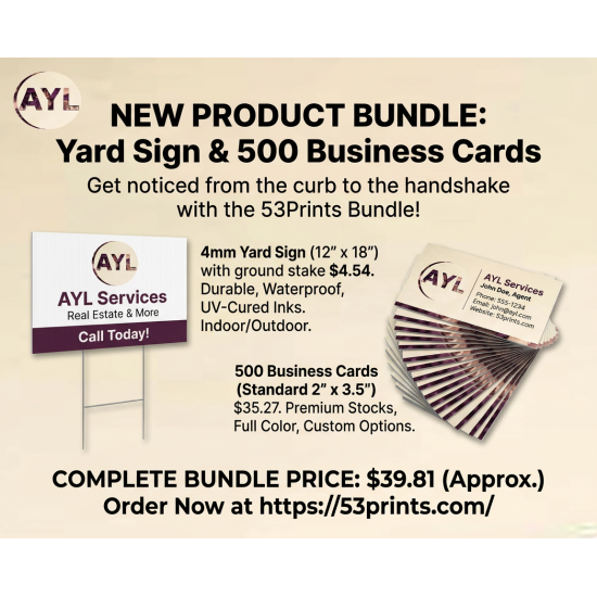 500 Cards and a Yard Sign 500 Cards and a Yard Sign